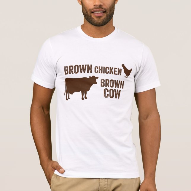 Brun T-tröja för hönabruntko Tee Shirt (Framsida)