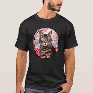 Brun Tabby Katt Körsbärsblomning Rolig Husdjur Blo T Shirt