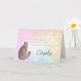 Brun Tabby Katt Rainbow Bridge Husdjur Förlust Min Kort