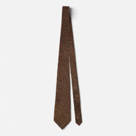 Brun Tan Falskt Lädertryck Bröllop Groomsmen Slips