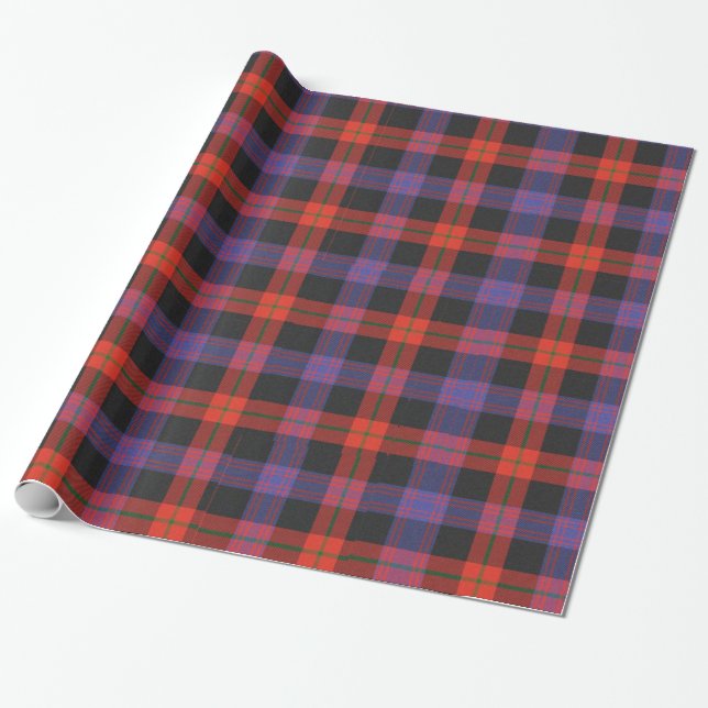 Brun Tartan som slår in papper Presentpapper (Utrullad)