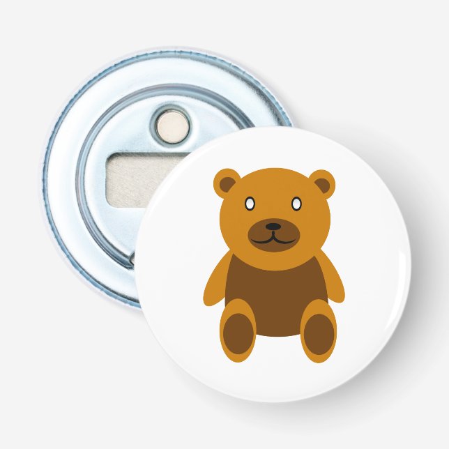 Brun teddybear clipart flasköppnare (Framsidan)
