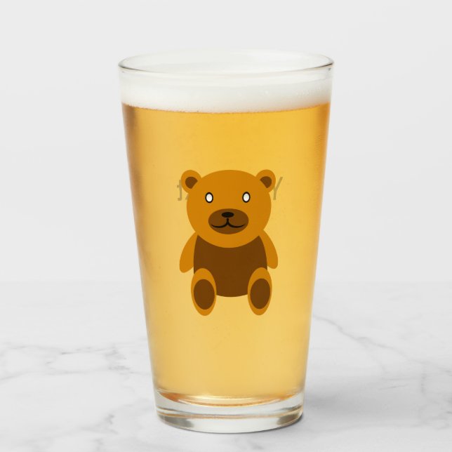 Brun teddybear clipart glaskopp (Framsida fylld)