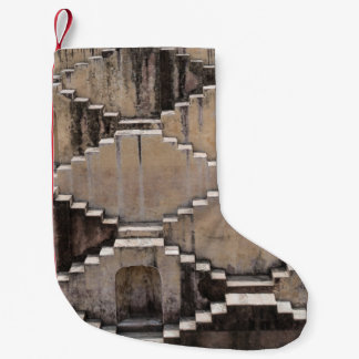 Brun tempeldesign liten julstrumpa