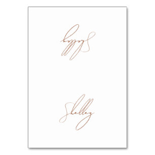 Brun Terracotta Guest Namn Bord-kort Bordsnummer