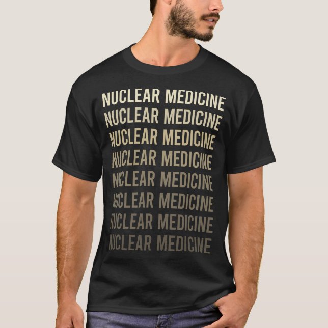 Brun text, kärnmedicin t shirt (Framsida)