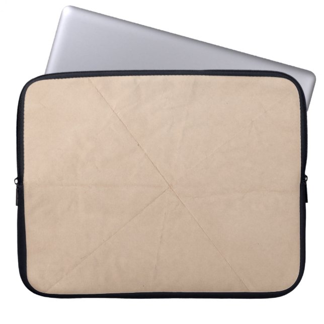 Brun textilvara laptop fodral (Framsidan)