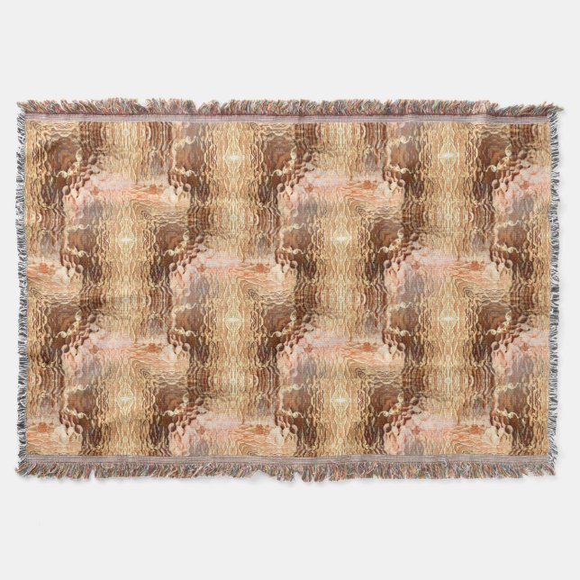 Brun till lax, lammerat böjt glas upprepat filt (Framsidan)