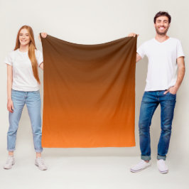 Brun till Orange Tona Fleecefilt