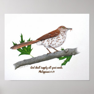 Brun torktumlare 14x11 - inspirerande utskrift poster