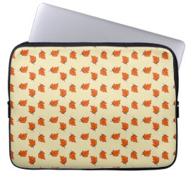 Brun torr löv mönster laptop fodral