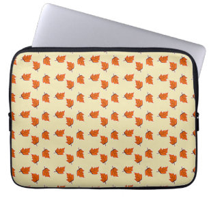 Brun torr löv mönster laptop fodral
