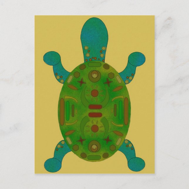 Brun tort-postkort vykort (Framsida)