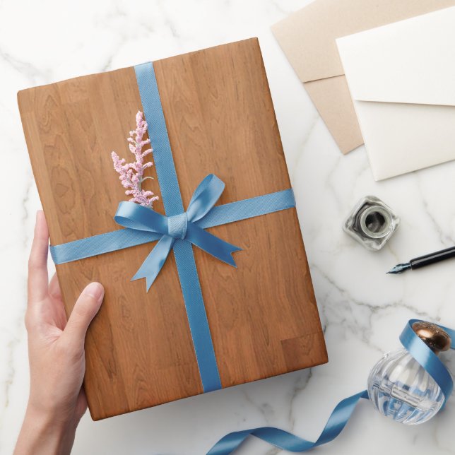 Brun Trä Digitalt Tryck 2 Presentpapper (Gifting)