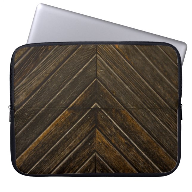 Brun trä ram laptop fodral (Framsidan)
