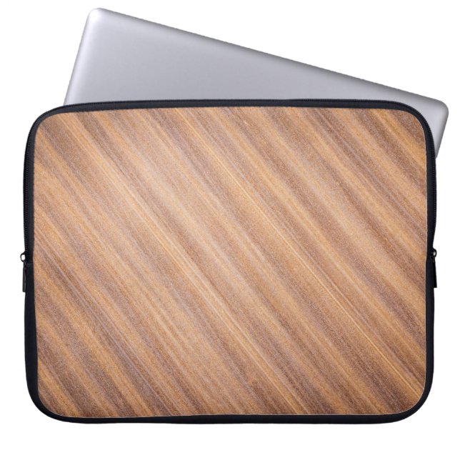 Brun trä yta laptop fodral (Framsidan)