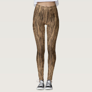 Brun trädskälldamasker leggings