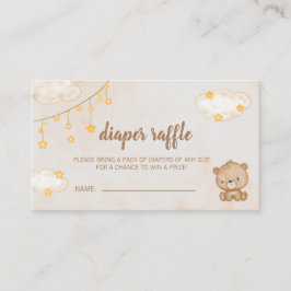 Brun tuggben Babyskor Diaper Raffle Tilläggskort
