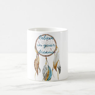 Brun Turkos Drömfångare Kaffemugg