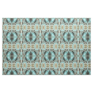 Brun turkos Grönt Bali Batik Stil Mönster Tyg