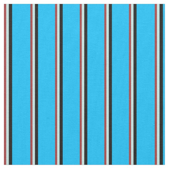 Brun, turkos, Svart och Deep Himmel Blue-Färgad Tyg (Närbild)