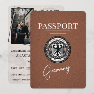 Brun Tyskland Passport spara datumet
