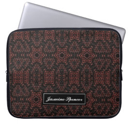 Brun, unik orakskinn mönster laptop fodral