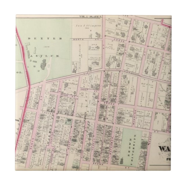 Brun universiteten kakelplatta (Framsidan)