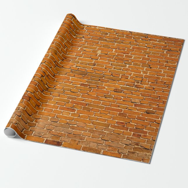 Brun väggbeklädnad presentpapper (Utrullad)