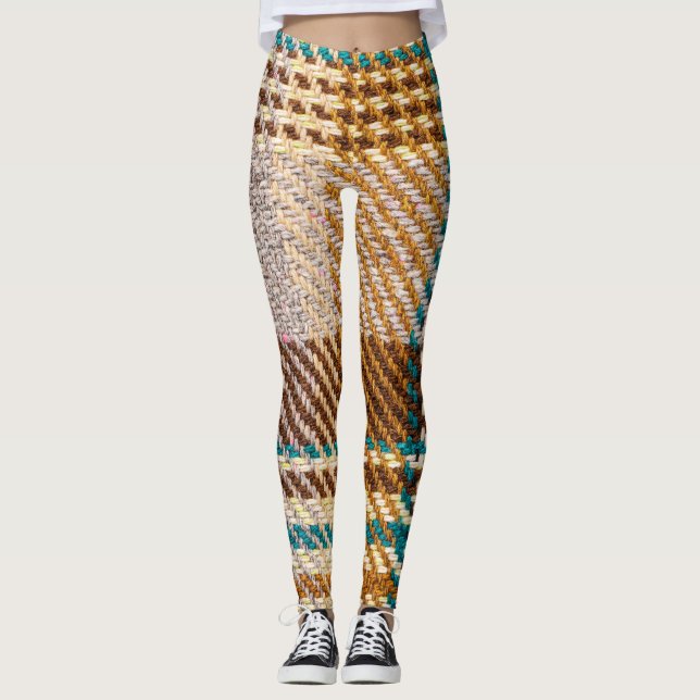 Brun väv, skotsk ull. leggings (Framsida)