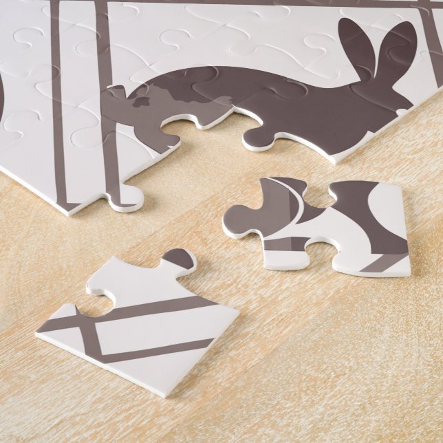 Brun Vichy-tryckt Påsk Pussel (Sidan)