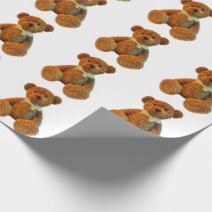 Brun vide- nalle presentpapper