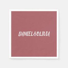 Brun Vintage Classic bröllopsinbjudan Pappersservett