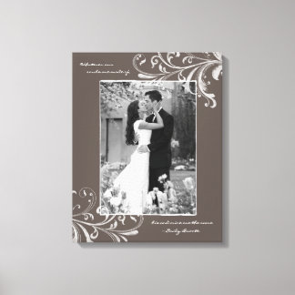 Brun vit Blommigt Porträtt fotomall Bild