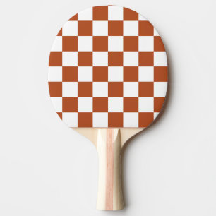 Brun vit kontrollerad check Mönster Pingisracket