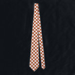 Brun vit kontrollerad check Mönster Slips<br><div class="desc">Brun- och vitkontrollsrutor, Mönster design</div>