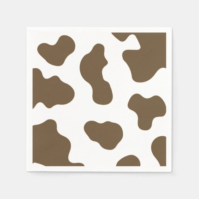 Brun vit kummel Skriv ut Land Western Rodeo Party Pappersservett (Framsidan)