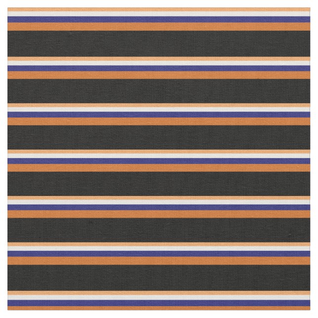 Brun, vit, Midnight Blue, Chocolate och Black Tyg (Närbild)
