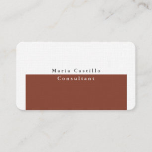 Brun vit minimalistisk design med enkel Elegant Visitkort