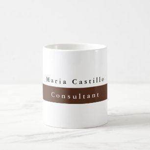 Brun vit minimalistisk Elegant Kaffemugg