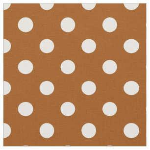 Brun vit Polka dots Textil