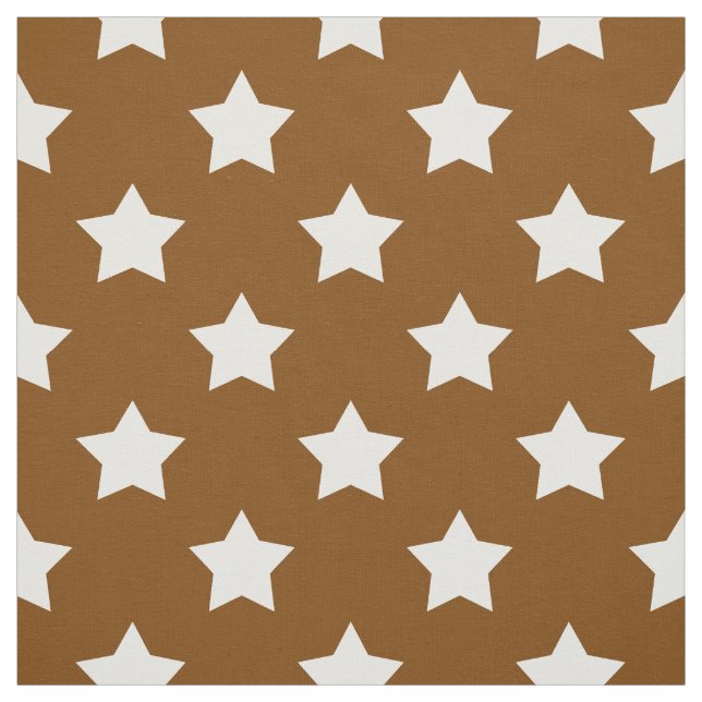 Brun vit stjärnor Mönster dekorativ textil (Provkarta)