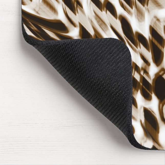 Brun vridande hål i rörelse, mörk och beige musmatta (Hörn)