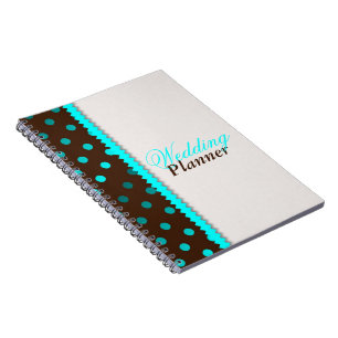 Brun w/Turquoise pricker Anteckningsbok
