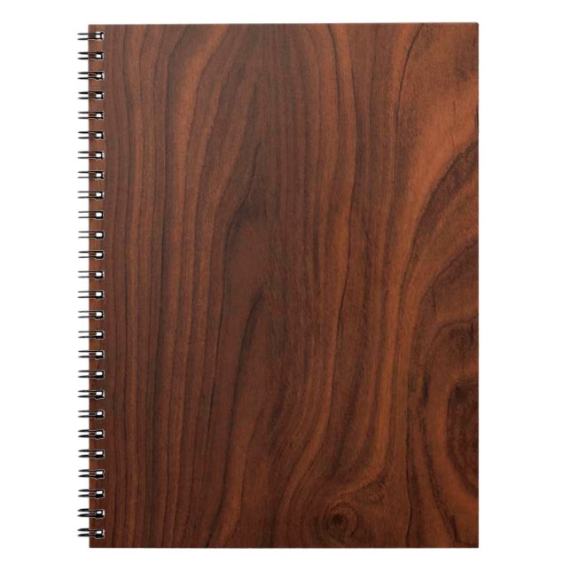 Brun Wood Look för mörk Anteckningsbok (Framsidan)