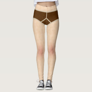Brun Y-framsidan Byxor, baljning Leggings