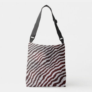 Brun zebra axelväska