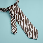 Brun Zebra mönstrad Slips<br><div class="desc">Zebra tryck anpassningsbar slips</div>