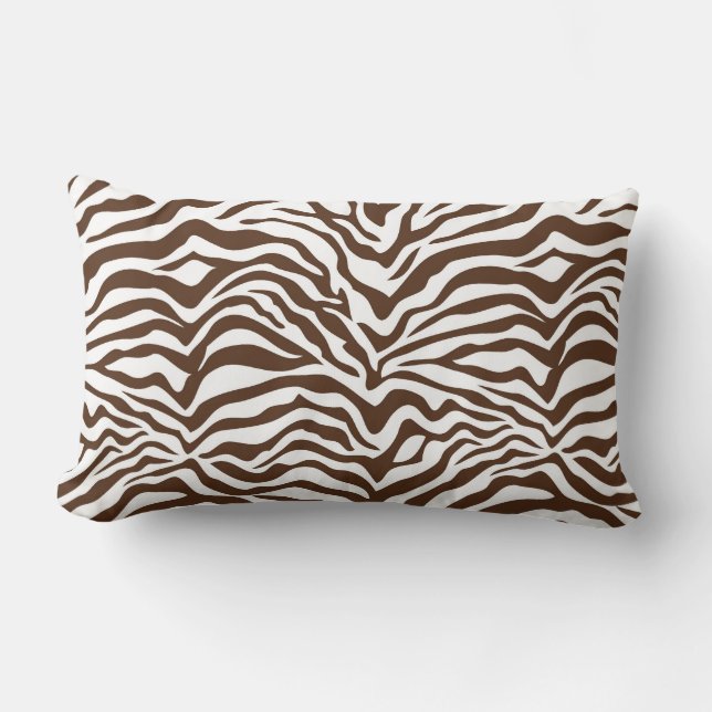 Brun zebra tryck lumbarkudde (Framsida)