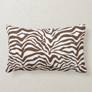 Brun zebra tryck lumbarkudde